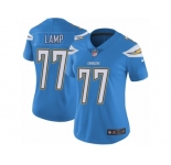 Women's Nike Los Angeles Chargers #77 Forrest Lamp Vapor Untouchable Limited Electric Blue Alternate NFL Jersey