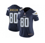 Women's Nike Los Angeles Chargers #80 Kellen Winslow Vapor Untouchable Limited Navy Blue Team Color NFL Jersey