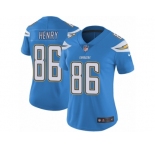 Women's Nike Los Angeles Chargers #86 Hunter Henry Vapor Untouchable Limited Electric Blue Alternate NFL Jersey