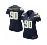 Women's Nike Los Angeles Chargers #90 Ryan Carrethers Game Navy Blue Team Color NFL Jersey