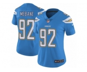 Women's Nike Los Angeles Chargers #92 Brandon Mebane Vapor Untouchable Limited Electric Blue Alternate NFL Jersey
