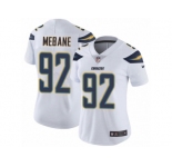Women's Nike Los Angeles Chargers #92 Brandon Mebane Vapor Untouchable Limited White NFL Jersey