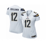 Women's Nike San Diego Chargers #12 Travis Benjamin Limited White NFL Jersey