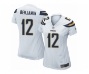 Women's Nike San Diego Chargers #12 Travis Benjamin Limited White NFL Jersey