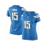 Women's Nike San Diego Chargers #15 Dontrelle Inman Limited Electric Blue Alternate NFL Jersey