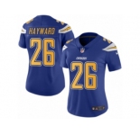 Women's Nike San Diego Chargers #26 Casey Hayward Limited Electric Blue Rush NFL Jersey