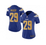 Women's Nike San Diego Chargers #29 Craig Mager Limited Electric Blue Rush NFL Jersey