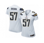Women's Nike San Diego Chargers #57 Jatavis Brown Limited White NFL Jersey