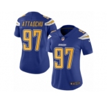 Women's Nike San Diego Chargers #97 Jeremiah Attaochu Limited Electric Blue Rush NFL Jersey