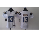 nike women nfl jerseys san diego chargers #13 allne white[nike]