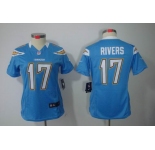 nike women nfl jerseys san diego chargers #17 rivers lt.blue[nike limited]
