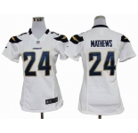 nike women nfl jerseys san diego chargers #24 mathews white[nike]