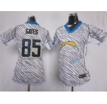 nike women nfl jerseys san diego chargers #85 gates [fem fan zebra]