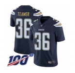 Youth Los Angeles Chargers #36 Roderic Teamer Navy Blue Team Color Vapor Untouchable Limited Player 100th Season Football Jersey