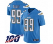 Youth Los Angeles Chargers #99 Jerry Tillery Electric Blue Alternate Vapor Untouchable Limited Player 100th Season Football Jersey
