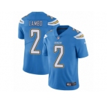 Youth Nike Los Angeles Chargers #2 Josh Lambo Vapor Untouchable Limited Electric Blue Alternate NFL Jersey