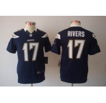 nike youth nfl jerseys san diego chargers #17 rivers dk.blue[nike limited]
