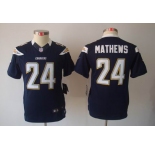 nike youth nfl jerseys san diego chargers #24 mathews dk.blue[nike limited]