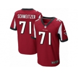 Men Nike Atlanta Falcons #71 Wes Schweitzer Elite Red Team Color NFL Jersey