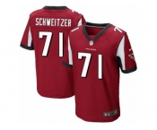 Men Nike Atlanta Falcons #71 Wes Schweitzer Elite Red Team Color NFL Jersey