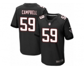 Men's Nike Atlanta Falcons #59 De'Vondre Campbell Elite Black Alternate NFL Jersey