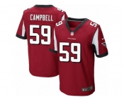 Men's Nike Atlanta Falcons #59 De'Vondre Campbell Elite Red Team Color NFL Jersey