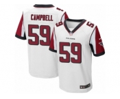 Men's Nike Atlanta Falcons #59 De'Vondre Campbell Elite White NFL Jersey
