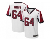 Men's Nike Atlanta Falcons #64 Sean Harlow Elite White NFL Jersey