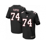 Men's Nike Atlanta Falcons #74 Tani Tupou Elite Black Alternate NFL Jersey