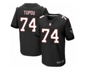 Men's Nike Atlanta Falcons #74 Tani Tupou Elite Black Alternate NFL Jersey