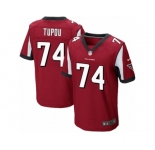 Men's Nike Atlanta Falcons #74 Tani Tupou Elite Red Team Color NFL Jersey