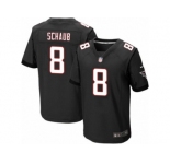 Men's Nike Atlanta Falcons #8 Matt Schaub Elite Black Alternate NFL Jersey