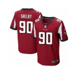 Men's Nike Atlanta Falcons #90 Derrick Shelby Elite Red Team Color NFL Jersey