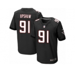 Men's Nike Atlanta Falcons #91 Courtney Upshaw Elite Black Alternate NFL Jersey