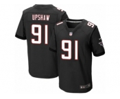Men's Nike Atlanta Falcons #91 Courtney Upshaw Elite Black Alternate NFL Jersey