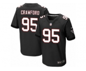 Men's Nike Atlanta Falcons #95 Jack Crawford Elite Black Alternate NFL Jersey