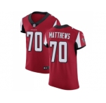 Nike Atlanta Falcons #70 Jake Matthews Red Team Color Men Stitched NFL Vapor Untouchable Elite Jersey