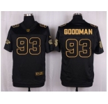 Nike Atlanta Falcons #93 Malliciah Goodman Black Pro Line Gold Collection Jersey[Elite]