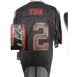 nike nfl jerseys atlanta falcons #2 matt ryan black[Elite lights out signature]