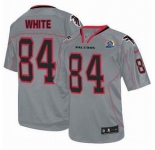 nike nfl jerseys atlanta falcons #84 white grey[Elite lights out 50th Patch]