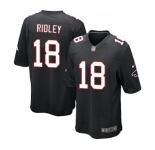 Men's Atlanta Falcons #18 Calvin Ridley Game Black Alternate Football Jersey