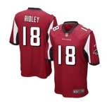 Men's Atlanta Falcons #18 Calvin Ridley Game Red Team Color Football Jersey