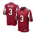 Men's Atlanta Falcons #3 Matt Bryant Game Red Team Color Football Jersey