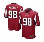 Men's Atlanta Falcons #98 Takkarist McKinley Game Red Team Color Football Jersey