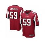 Men's Nike Atlanta Falcons #59 De'Vondre Campbell Game Red Team Color NFL Jersey