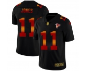 Atlanta Falcons #11 Julio Jones Men's Black Nike Red Orange Stripe Vapor Limited NFL Jersey