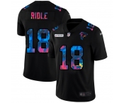 Atlanta Falcons #18 Calvin Ridley Men's Nike Multi-Color Black 2020 NFL Crucial Catch Vapor Untouchable Limited Jersey