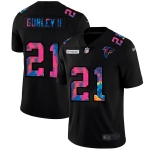 Atlanta Falcons #21 Todd Gurley II Men's Nike Multi-Color Black 2020 NFL Crucial Catch Vapor Untouchable Limited Jersey