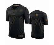 Atlanta Falcons #7 Younghoe Koo Black 2020 Salute to Service Limited Jersey