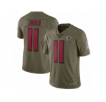 Men Nike Atlanta Falcons #11 Julio Jones Limited Olive 2017 Salute to Service NFL Jersey